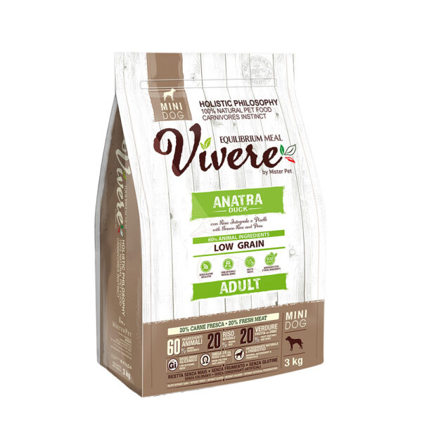 Vivere Low Grain Adult Mini Duck 3KG