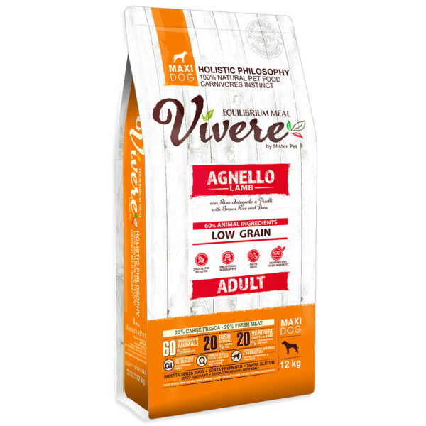 Vivere Low Grain Adult Maxi Lamb 12KG